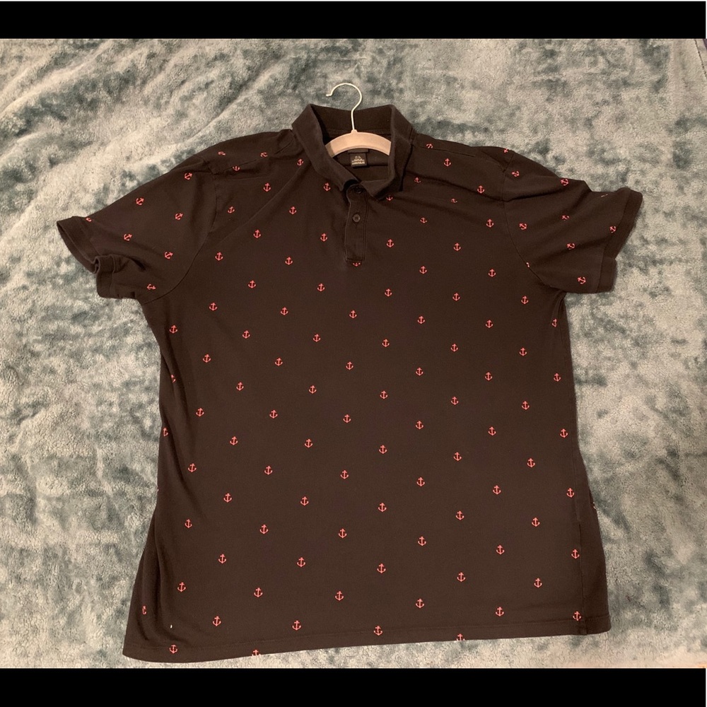 Black Red Anchor Polo size XL